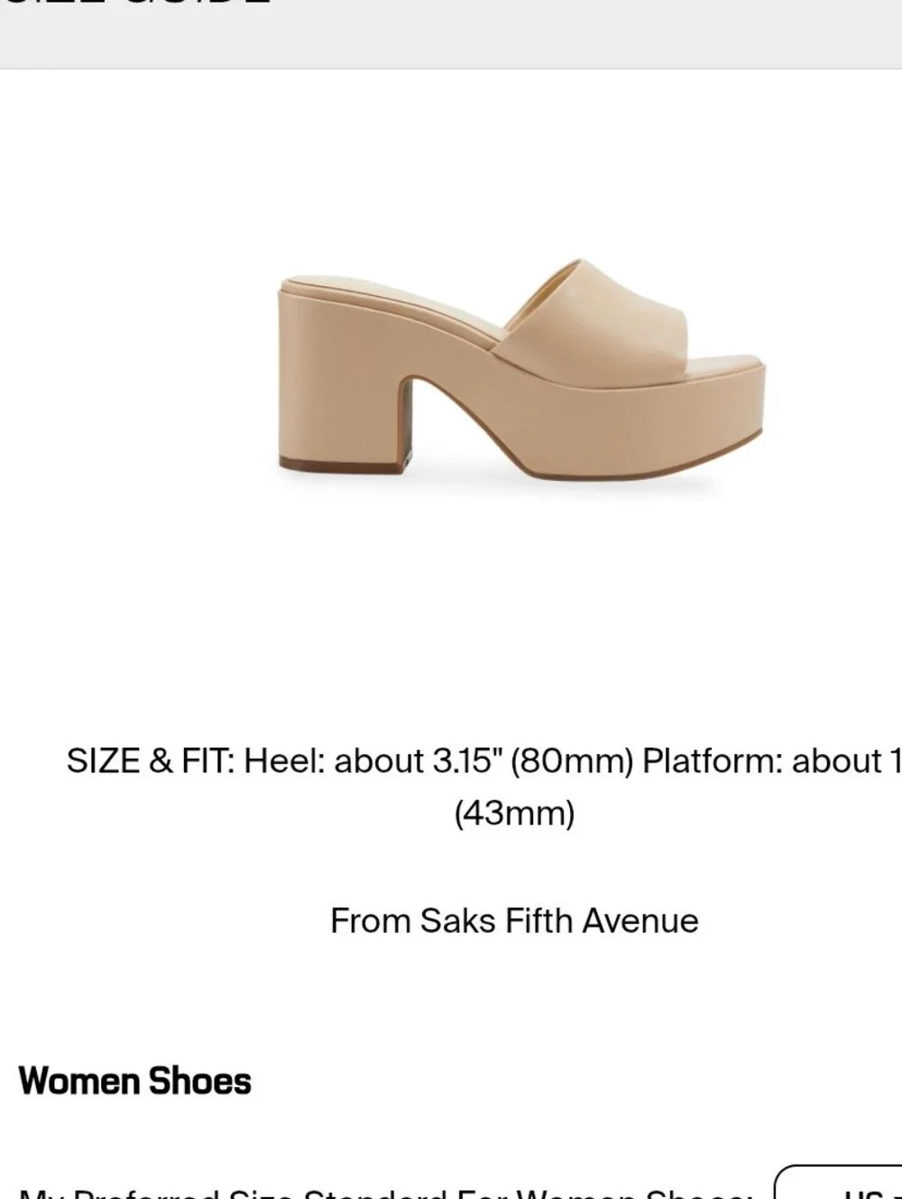 MARC FISHER LTD Forina Leather Platform Slide Sandal In Light Natural